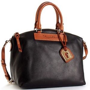 Dooney & Bourke Vintage Black/Tan Dillen Satchel